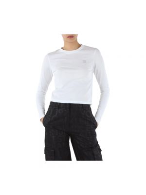 Camiseta de manga larga Calvin Klein Jeans blanco