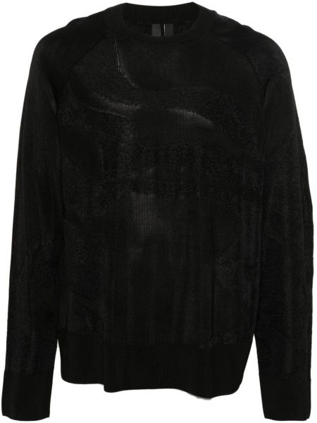 Жакардов пуловер Y-3 черно