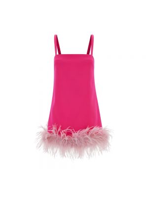 Sukienka mini z krepy Pinko różowa