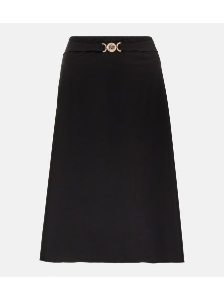 Платье из джерси Versace черное