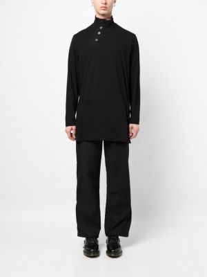 Jersey pullover mit geknöpfter Yohji Yamamoto schwarz