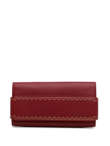 Kožna clutch torbica Cartier crvena