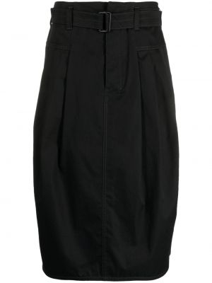 Plisované midi sukně Lemaire černé