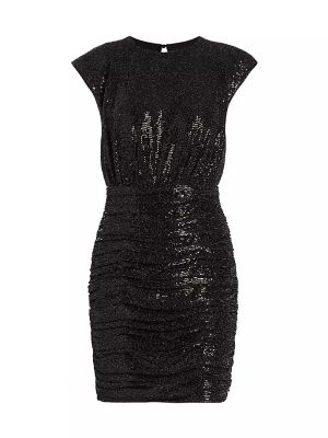 Платье мини с пайетками Ramy Brook черное