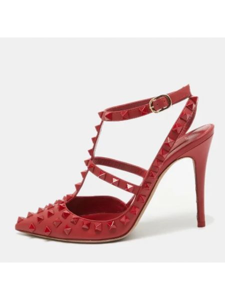 Botas de cuero Valentino Vintage rojo