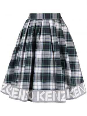 Kostkované sukně s potiskem Kenzo zelené