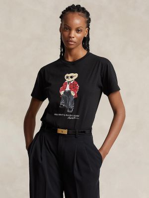 Camiseta de algodón Polo Ralph Lauren negro