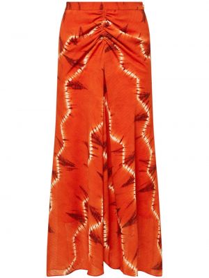 Batikolt hosszú szoknya nyomtatás Altuzarra narancsszínű