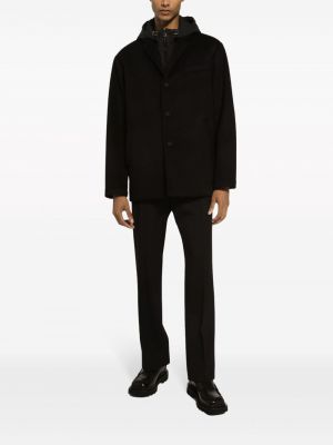 Bunda s kapucí Dolce & Gabbana černá