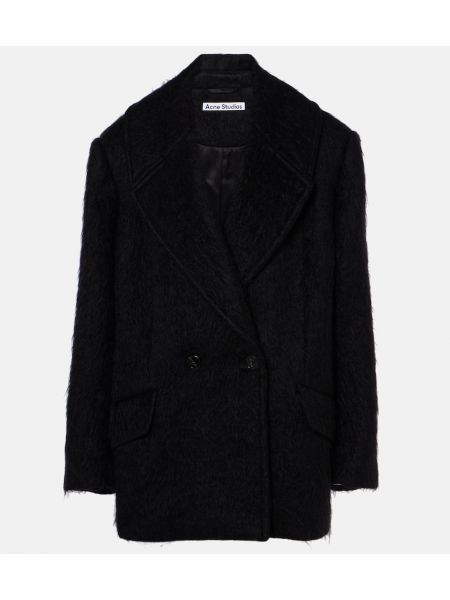 Mohair uld frakke Acne Studios sort