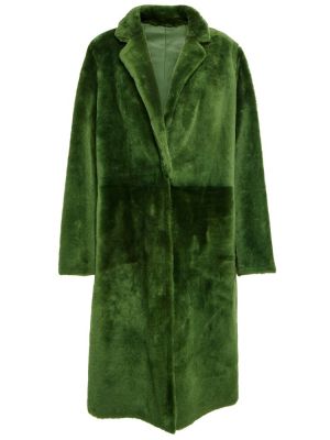 Двустранно кожено палто Yves Salomon зелено