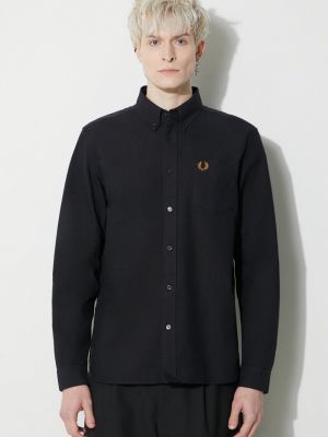 Бавовняна сорочка Fred Perry чорна