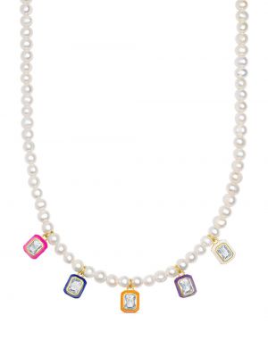 Prívesok s perlami Nialaya Jewelry biela