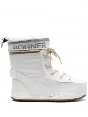 Stivali da neve di pelle di ecopelle Bogner Fire+ice bianco