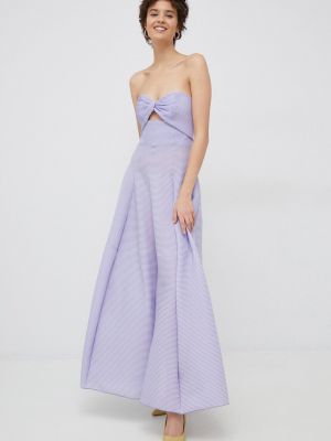 Sukienka długa dopasowana Emporio Armani fioletowa