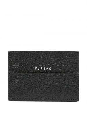 Kožená peňaženka s potlačou Fursac čierna