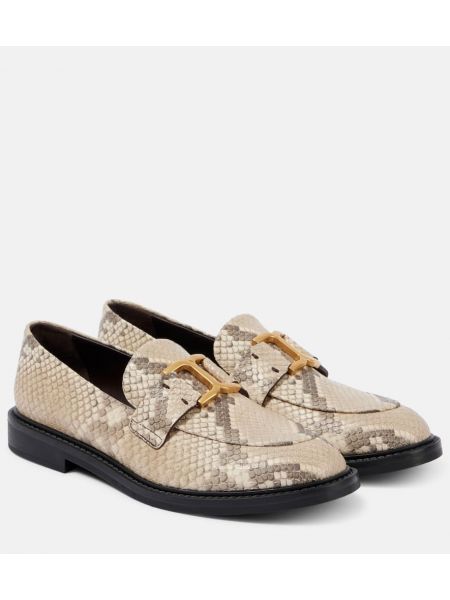 Læder loafers Chloe beige