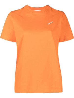 Raštuotas medvilninis marškinėliai Coperni oranžinė