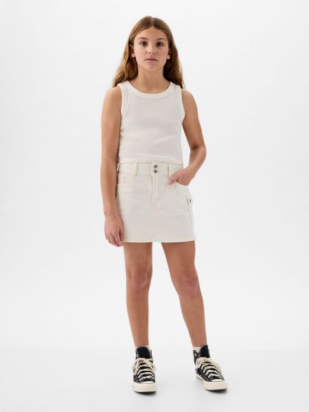 Džínsová sukňa Gap biela