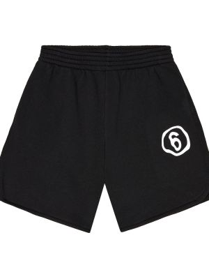 Bomull shorts for jenter Mm6 Maison Margiela Kids svart