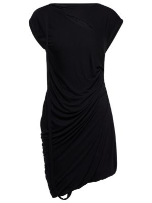 Трикотажное платье с вырезом Helmut Lang, черное