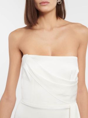 Μίντι φόρεμα ντραπέ από κρεπ Alex Perry λευκό