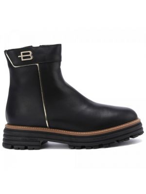 Черные кожаные зимние ботинки Baldinini