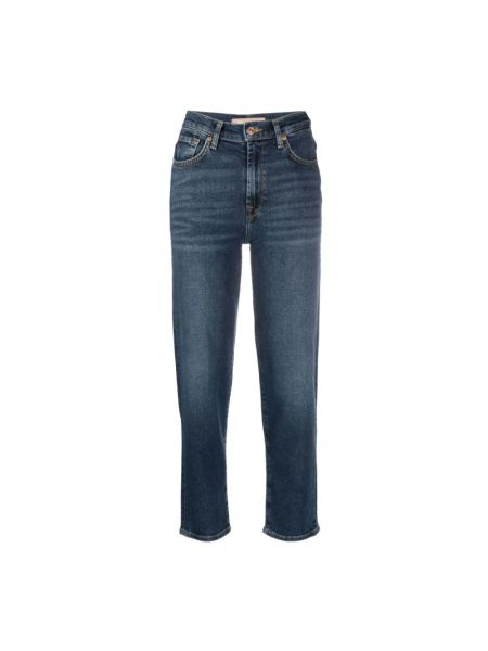 High waist straight jeans 7 For All Mankind blau