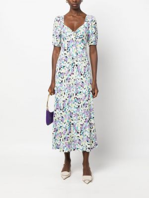 Květinové midi šaty s potiskem Dvf Diane Von Furstenberg bílé