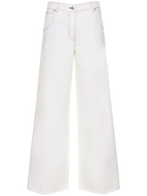 Jeansy z wysoką talią relaxed fit Etro białe