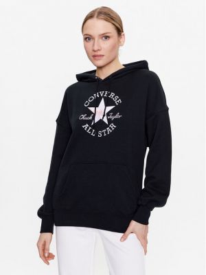Sportinis džemperis oversize su žvaigždės raštu Converse juoda
