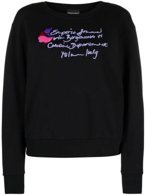 Sweatshirt mit stickerei aus baumwoll Emporio Armani