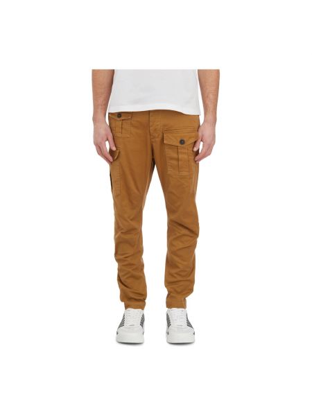 Pantalones cargo de algodón Dsquared2 marrón