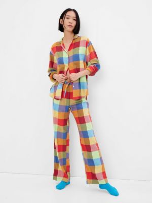 Фланелена карирана пижама Gap