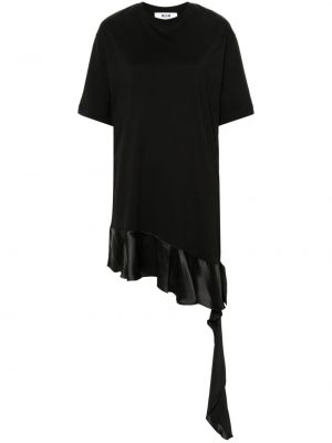 Mini robe en coton avec manches courtes Msgm noir