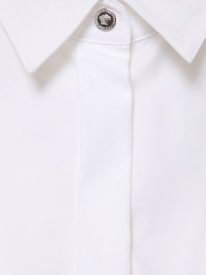 Bombažna srajca Versace bela