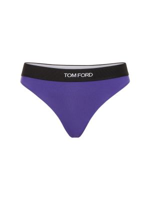 Chiloți tanga din jerseu din modal Tom Ford violet