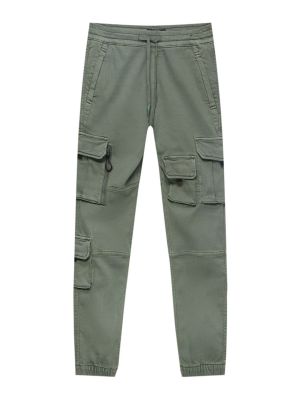 Cargo nohavice Pull&bear khaki