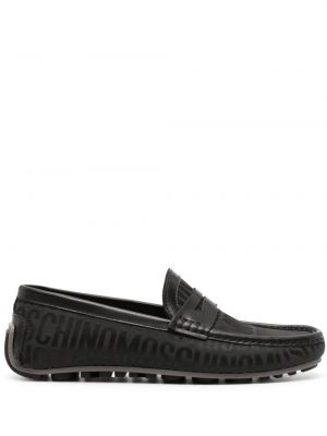 Nahast loafer-kingad Moschino must