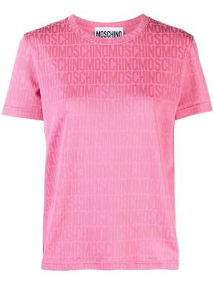 Póló nyomtatás Moschino rózsaszín
