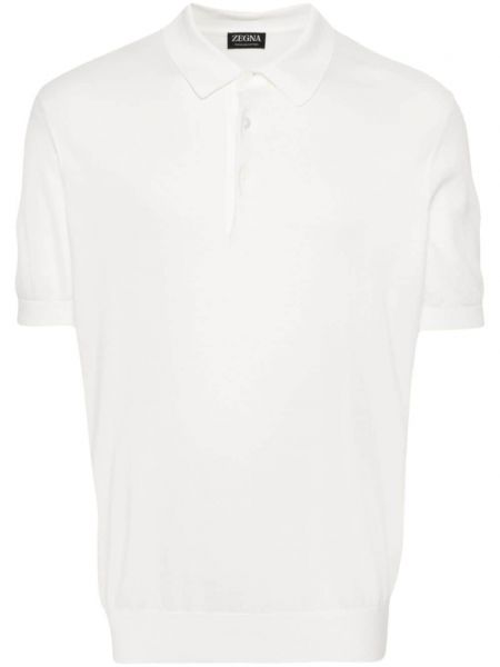 Medvilninis polo marškinėliai Zegna balta
