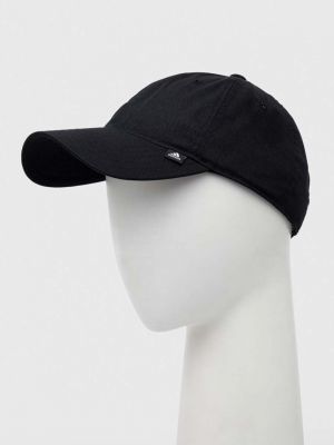 Bombažna kapa Adidas črna