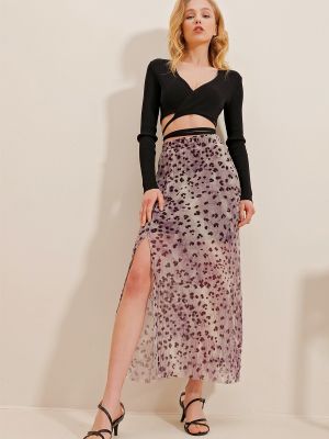 Hosszú szoknya Trend Alaçatı Stili lila
