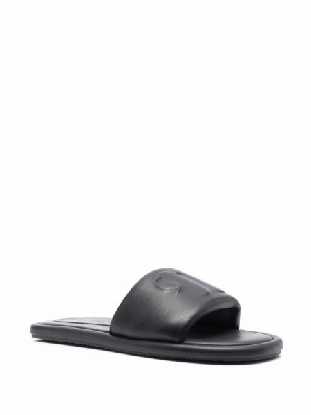 Dabīgās ādas sandales Nanushka melns
