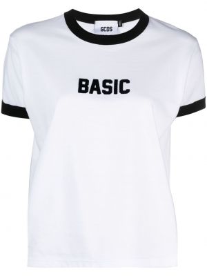 T-shirt en coton à imprimé Gcds blanc