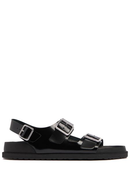 Sandalias de tiras de cuero Birkenstock 1774 negro