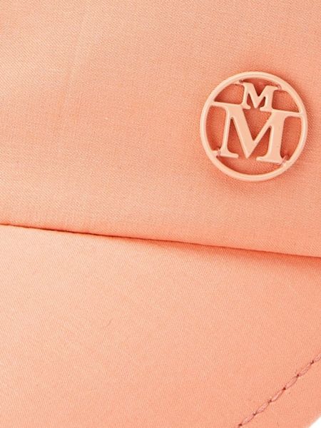 Medvilninis kepurė su snapeliu su tigro raštu Maison Michel oranžinė