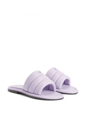 Prošívané sandály bez podpatku Giuseppe Zanotti fialové