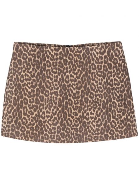 Mini suknja s printom s leopard uzorkom Musier smeđa