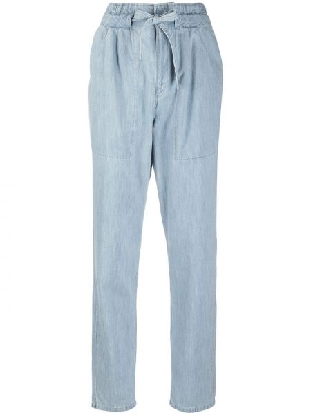 Pantalones ajustados de cintura alta Isabel Marant étoile azul